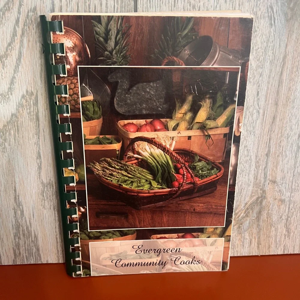 Evergreen Community Cooks Cookbook 1998 Silverton Oregon School Spiral